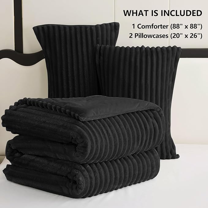 CozyLux Fluffy Queen Comforter Set - Image 6