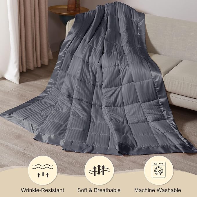 downluxe Weighted Blanket King Size, 18 lb Weighted Blanket - Image 6