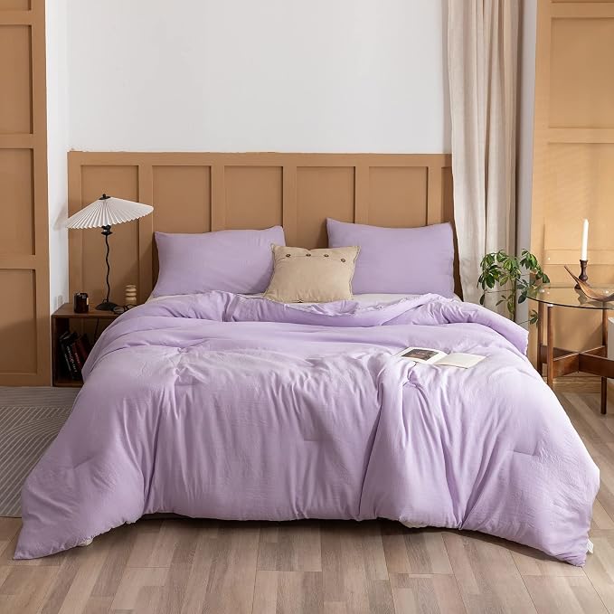 ROSGONIA Lavender Comforter Set Queen - Image 2
