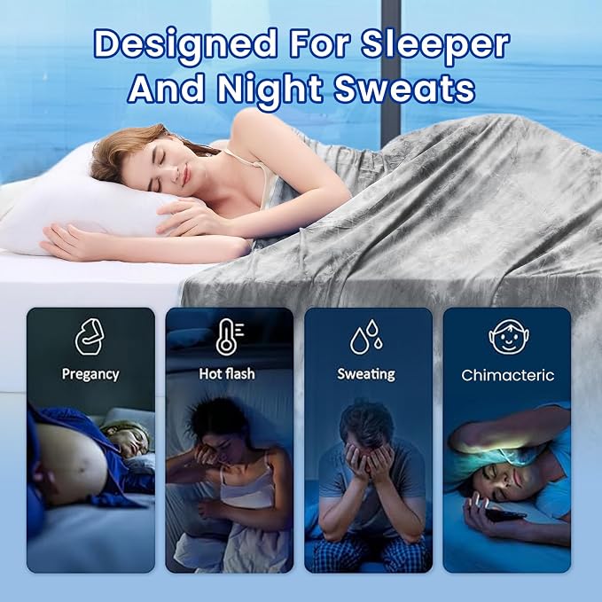 Topcee Cooling Blanket for Hot Sleepers and Night Sweats, 100% Oeko-Tex - Image 4