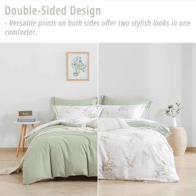 LEMIROE White Cotton Comforter Twin Size 2Pcs - Image 4