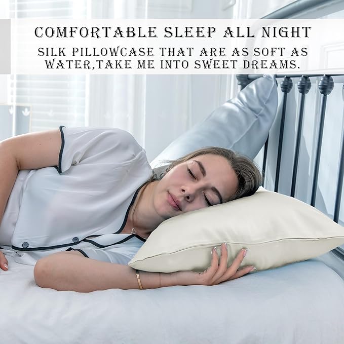 Silk Pillow Cases 2 Pack, Soft Breathable and Sliky Queen Size Pillow Cases Set - Image 6