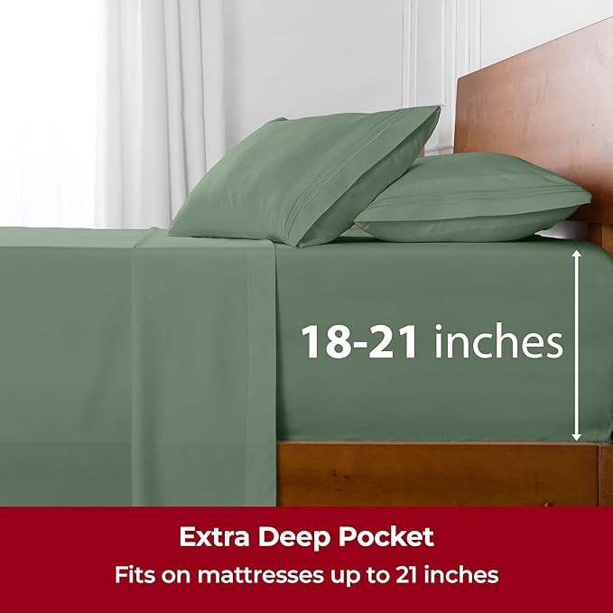 Mellanni Extra Deep California King Sheets - Image 6
