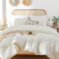 ROSGONIA Ivory Twin/Twin XL Comforter Set by ROSGONIA