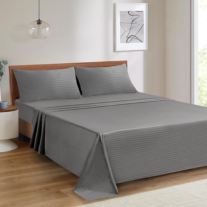 Mejoroom Striped King Size Sheet Set – Hotel Luxury Bed Sheets - Image 5