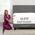 DeaLuxe Cal King Fitted Sheet Only Deep Pocket - 17in - 21in Inch + Extra Deep by DeaLuxeBedding