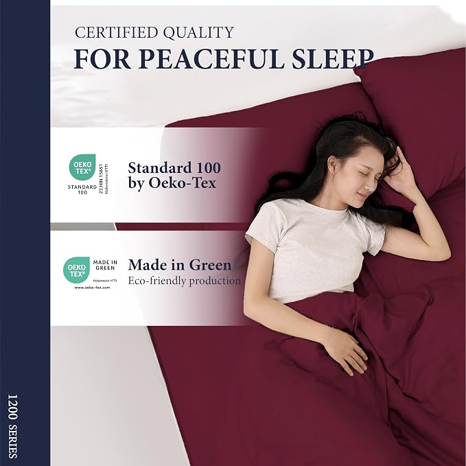 100% Egyptian Cotton Pillow Cases King Size Set of 2 - Image 5