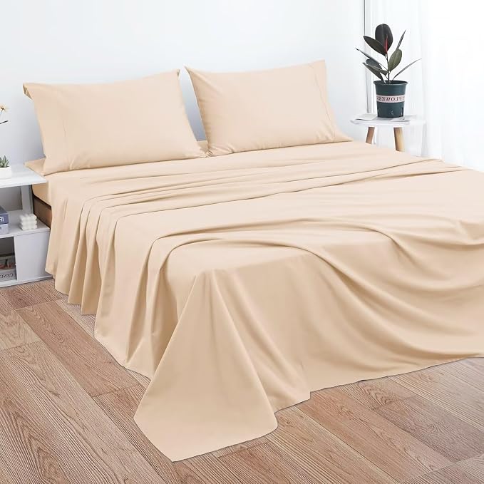 2-Pack Cotton Twin Flat Sheet Only, 600 Thread Count 100% Egyptian Cotton Top - Image 7