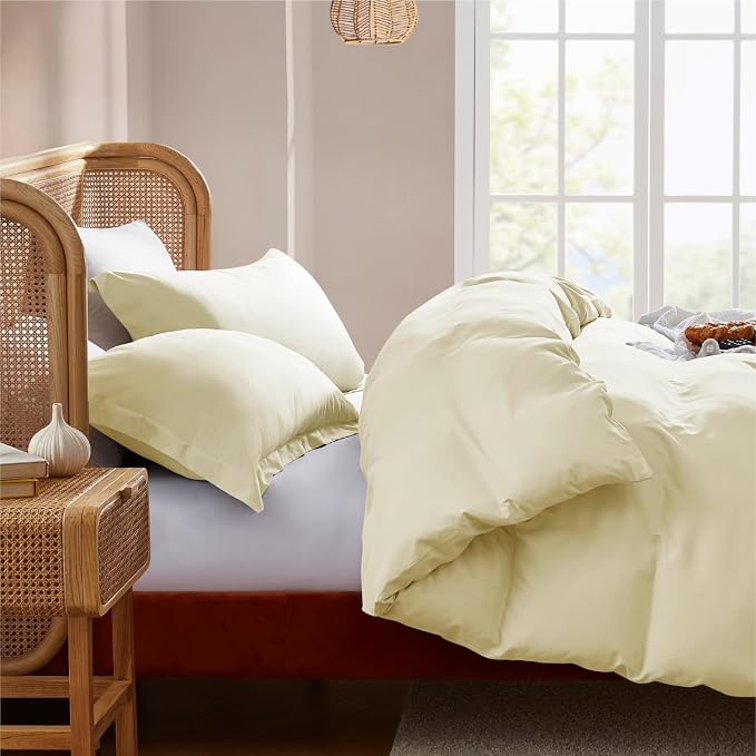 Nestl Vanilla Yellow Duvet Cover Queen Size - Image 7