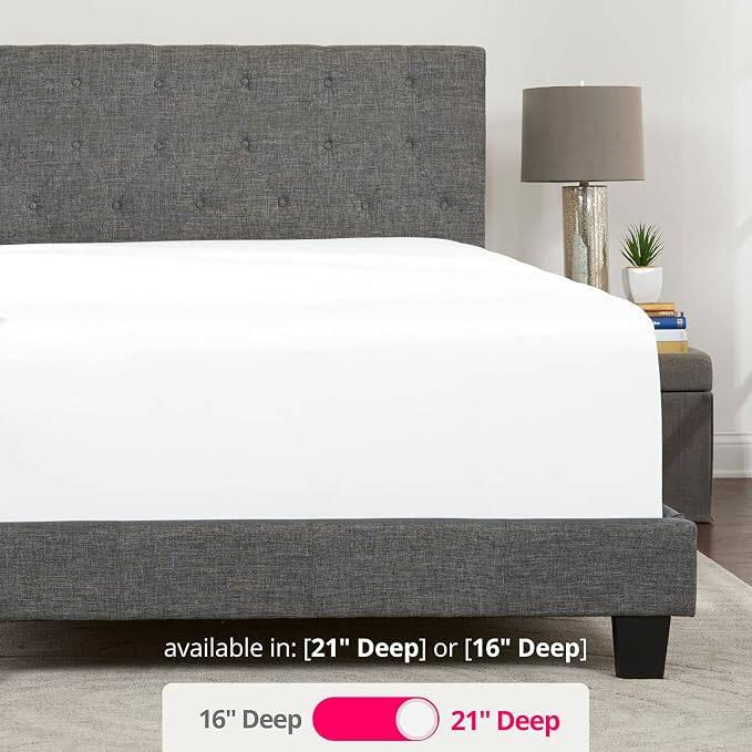 DeaLuxe Cal King Fitted Sheet Only Deep Pocket - 17in - 21in Inch + Extra Deep - Image 3