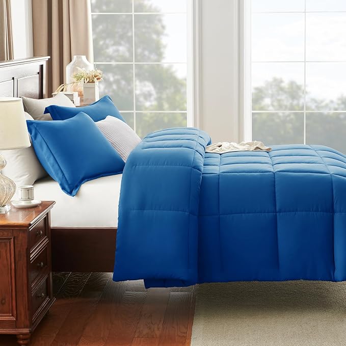 CozyLux Twin/Twin XL Comforter Set Classic Blue - Image 7