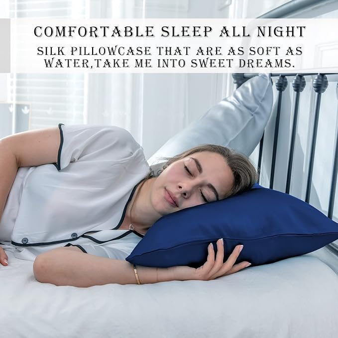 Silk Pillow Cases 2 Pack, Soft Breathable and Sliky Queen Size Pillow Cases Set - Image 6