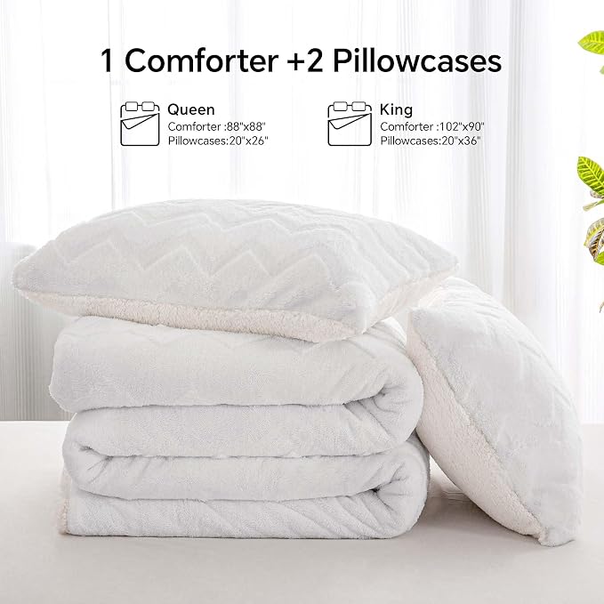 BEDELITE Fluffy King Size Comforter Set - Image 7