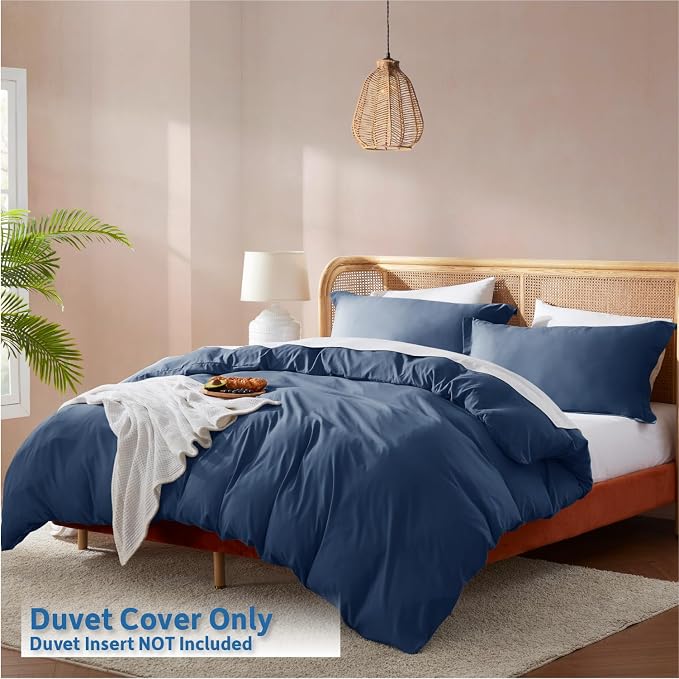Nestl Navy Blue California King Duvet Cover Sets - Image 2