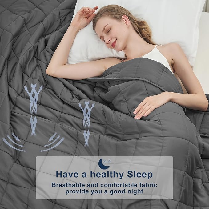 Weighted Blanket for Adults 20lbs, King Size Cooling Heavy Throw Blanket for - Image 3