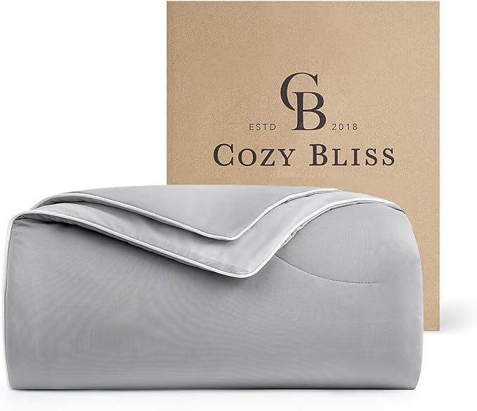Cozy Bliss Cooling Comforter Queen Size, Reversible Lightweight Cooling Blankets by CozyBliss