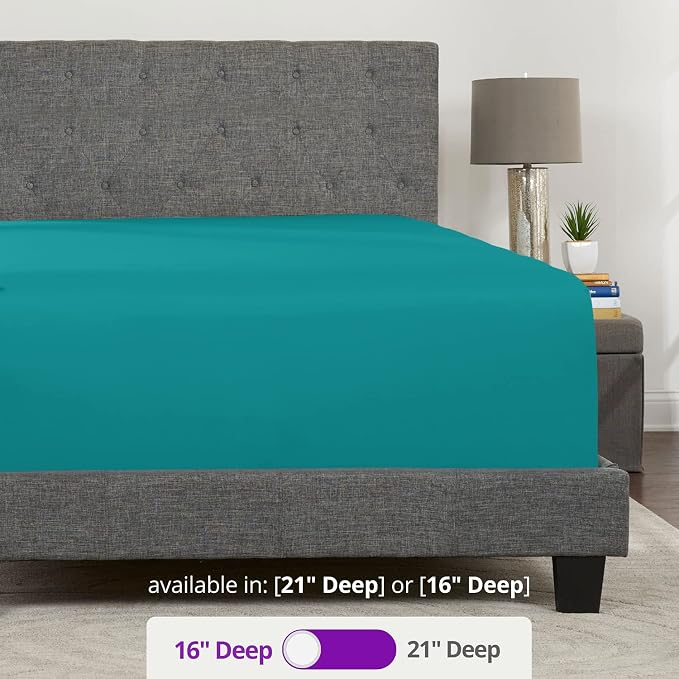 California King Fitted Sheet Deep Pocket – Real 16” Cal King Fitted Sheet Fit - Image 3
