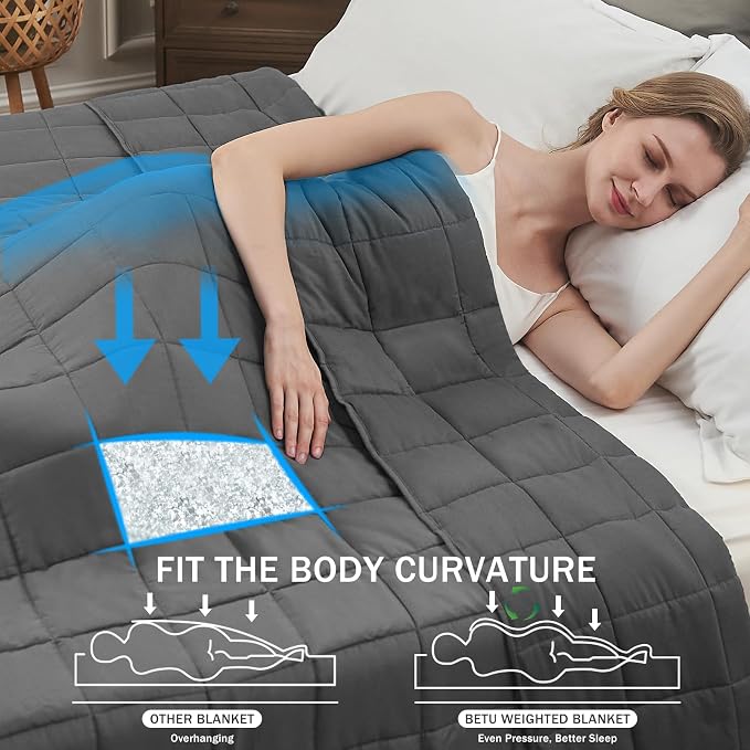 Weighted Blanket for Adults 15lbs, Queen Size Cooling Heavy Throw Blanket for - Image 4
