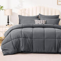 Love's cabin Twin XL Comforter Set Soot Grey, 5 Pieces Twin XL Bed in a Bag by Lovescabin