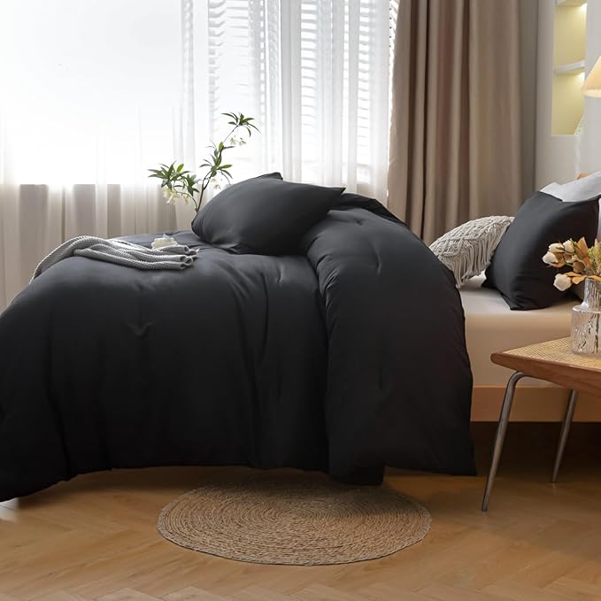ROSGONIA Black Twin Comforter Set - Image 4