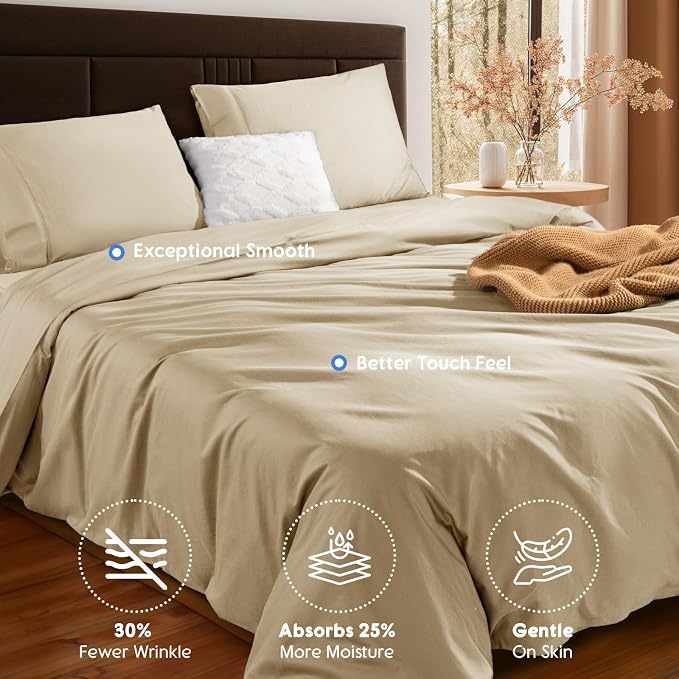 SONORO KATE 100% Egyptian Cotton Duvet Cover King Size, 1000 Thread Count - Image 6