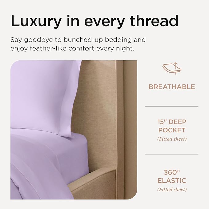 Threadmill Sheets for Twin XL Mattress | 800 Thread Count Twin XL Bed Sheets Set - Image 4