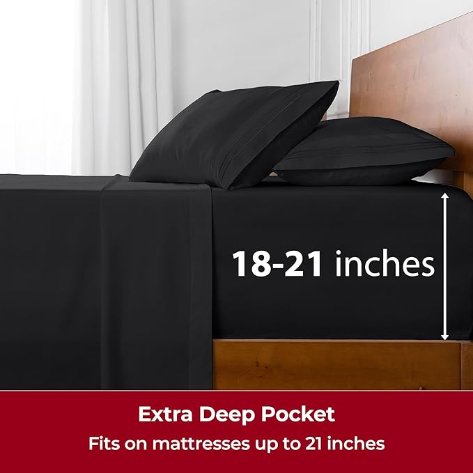 Mellanni Extra Deep Split King Sheets - Image 6
