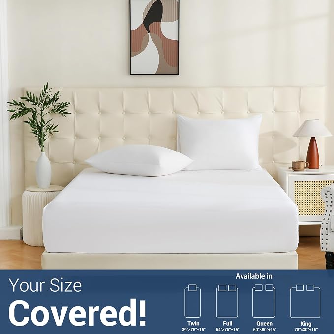 White Bulk Twin Fitted Sheet Only Deep Pocket 6 Pack, Quick Sort Bottom Bed - Image 7