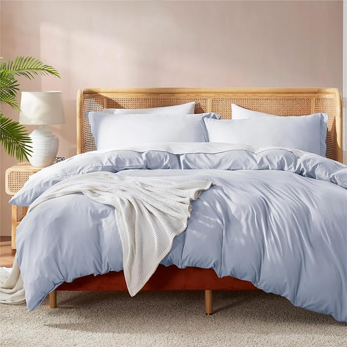 Nestl Ice Blue Duvet Cover Queen Size by Nestl