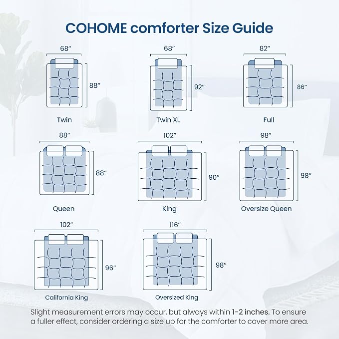 COHOME Premium Twin XL Size Comforter, All-Season Quilted Down Alternative - Image 7
