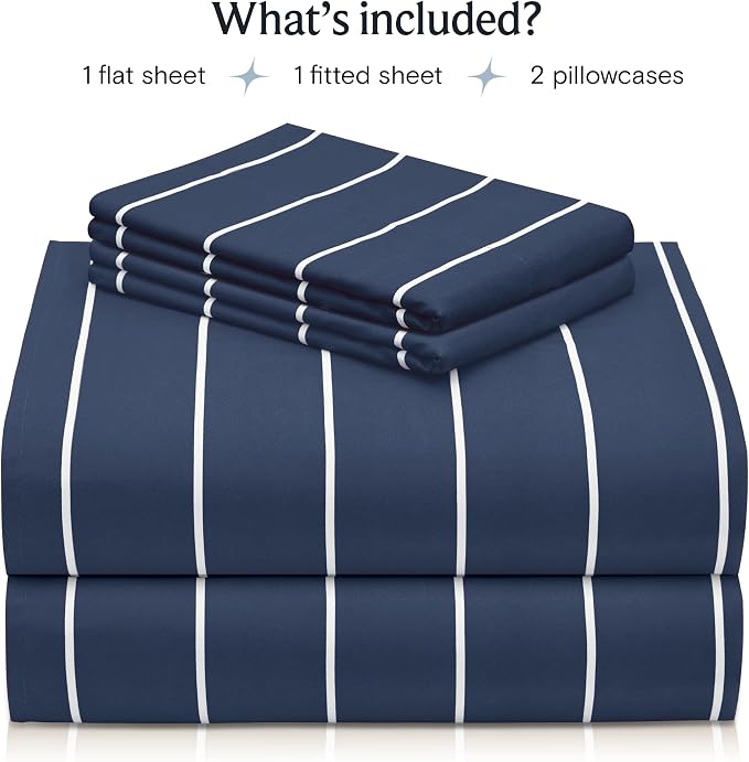 LuxClub 4 PC Queen Size Sheets Set, Breathable Luxury Bed Sheet, Deep Pockets - Image 2