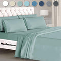 Mueller Luxury 6 PC Full Size Bed Sheets, Super Soft 1800, Deep Pocket up to by Mueller
