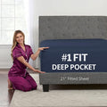 DeaLuxe Deep Pocket Queen Fitted Sheet – 17” by DeaLuxeBedding
