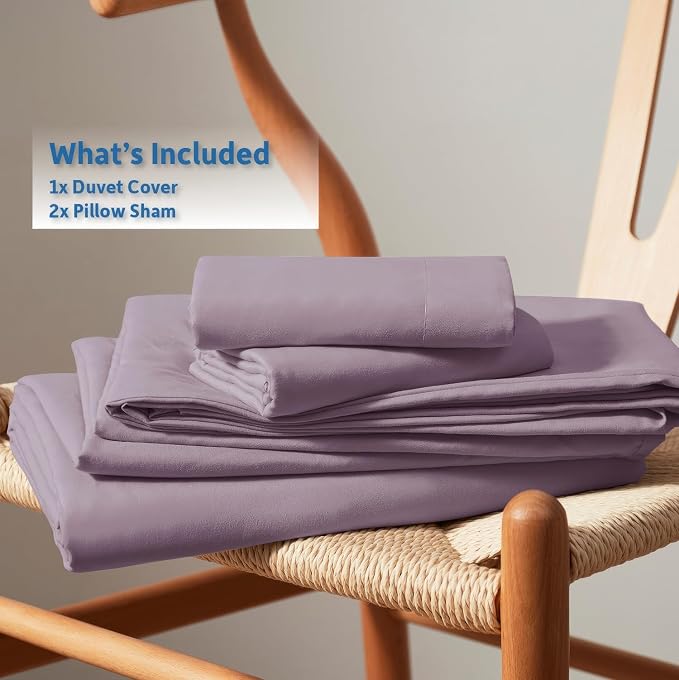 Nestl Dusty Purple Duvet Cover King Size - Image 9