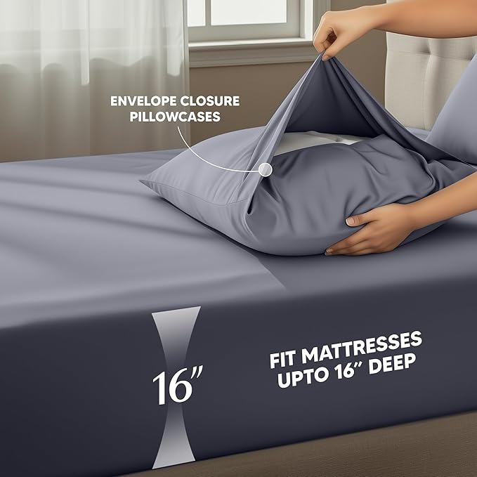 Utopia Bedding Queen Size Sheet Set – 4 Piece Bed Sheets, Soft and Breathable - Image 4