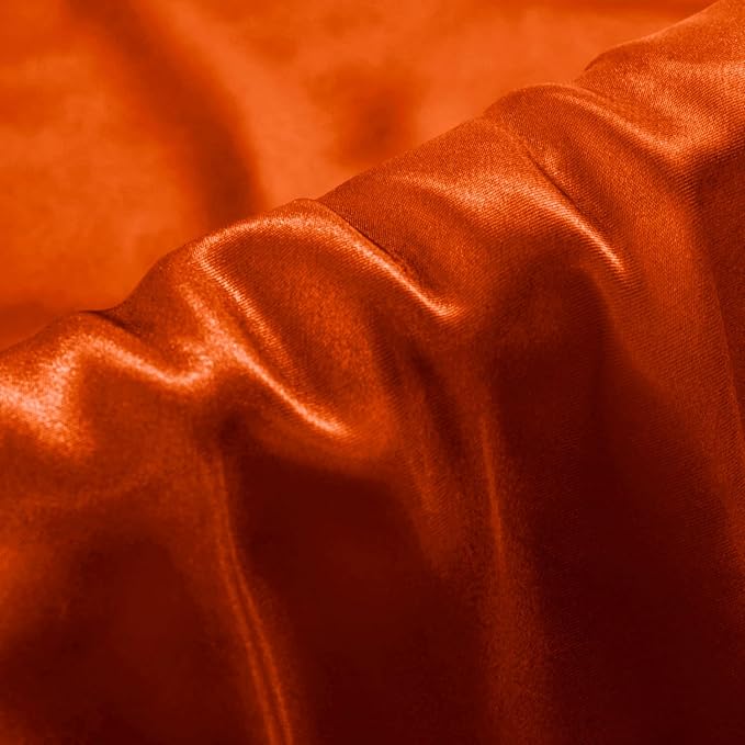 Aormenzy Satin Pillow Cases for Women Queen Size Set of 2, Burnt Orange Satin - Image 2