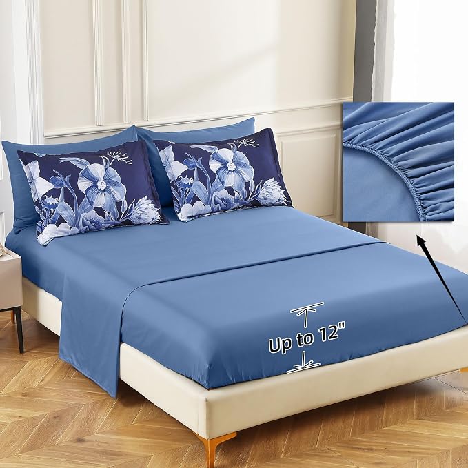 Luxudecor Floral Comforter Set Twin Size 5 Piece, Elegant Floral Comforter - Image 5