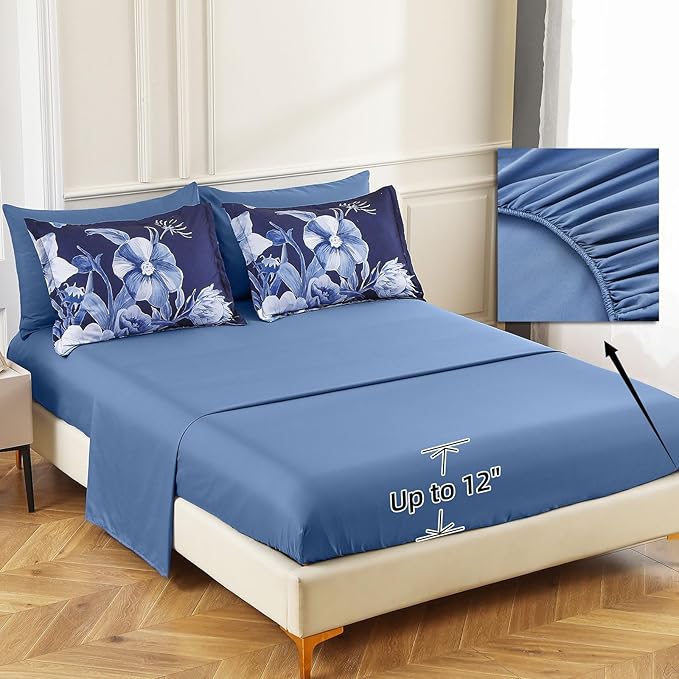 Luxudecor Floral Comforter Set Full Size 7 Piece, Elegant Floral Comforter - Image 4
