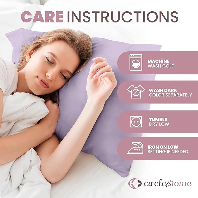 CirclesHome Pillow Protectors 2 Pack Queen Zippered - Image 8