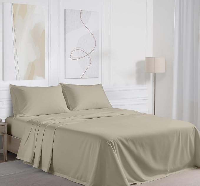 RUVANTI 100% Cotton Sheets – Twin Size Percale Bedding, Cooling & Breathable - Image 2
