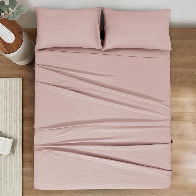Mejoroom Striped Queen Size Sheet Set - Image 2