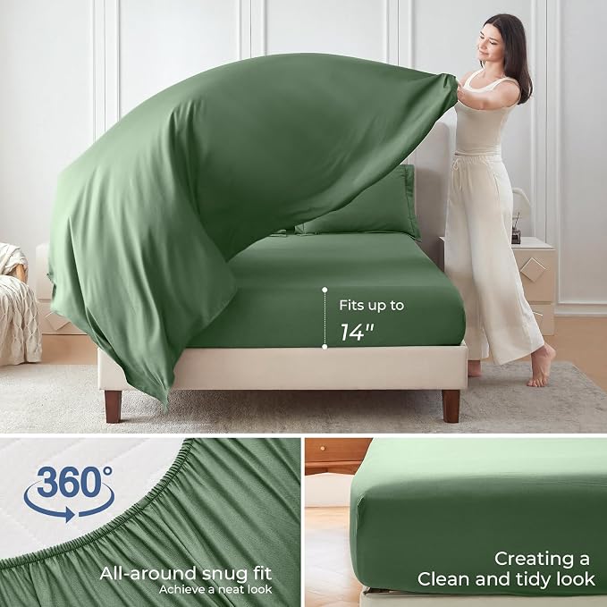 Sasttie Twin Comforter Set, 5 Pieces Bed in a Bag Twin, Complete Bedding Set - Image 4