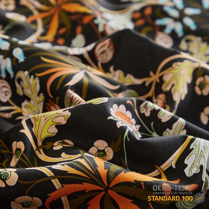 mixinni Vintage Floral Duvet Cover Queen Size Farmhouse Boho Duvet Cover Set - Image 5
