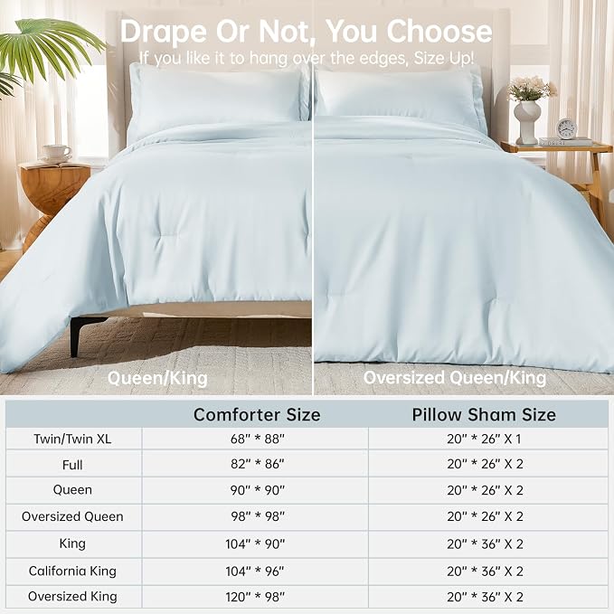 MUXHOMO King Size Comforter Set, All Season Ultra Soft Down Alternative Bedding - Image 8