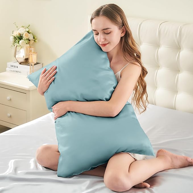 INFIIXSO Mulberry Silk Pillow Cases King Size Set of 2, Silk Pillowcase - Image 3