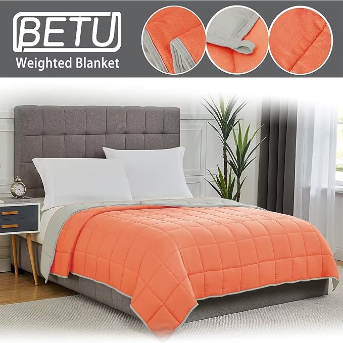 Weighted Blanket for Adults 12lbs, Queen Size Cooling Heavy Throw Blanket for - Image 3