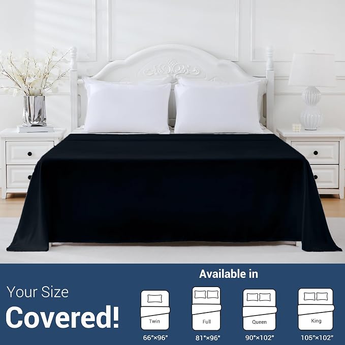 Bulk Twin Flat Sheets Only, 6 Pack Quick Sort Top Bed Sheet, Color-Coded Label - Image 5