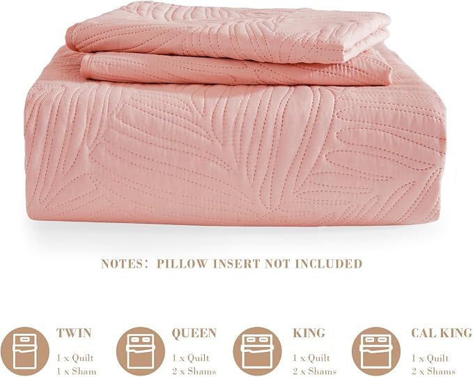 Exclusivo Mezcla Queen Quilt Bedding Set, Lightweight Blush Pink Quilts Queen - Image 6