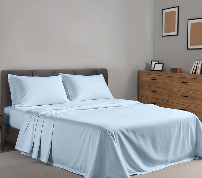 RUVANTI 100% Cotton Sheets – California King Percale Bedding, Cooling & - Image 2