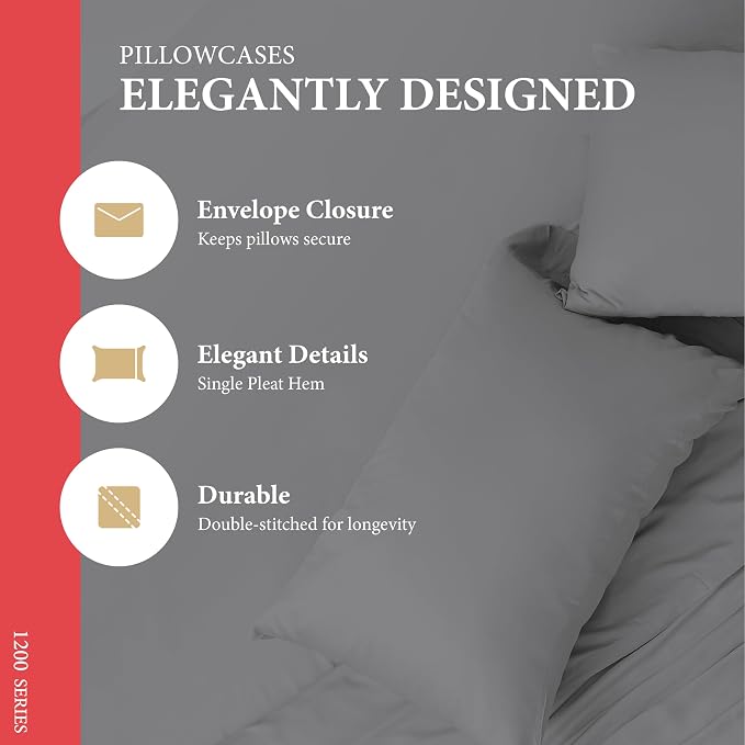 100% Egyptian Cotton Queen Size Sheets Set - Image 5
